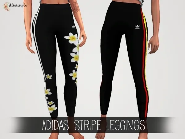 Alpha Elliesimple Adidas Stripe Leggings - The Sims 4 Custom Content