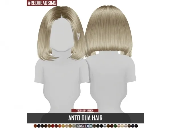 Alpha ANTO DUA HAIR TODDLER VERSION - The Sims 4 Custom Content