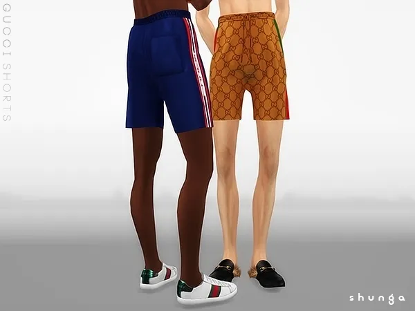 Alpha SHUNGA GUCCI Shorts - The Sims 4 Custom Content