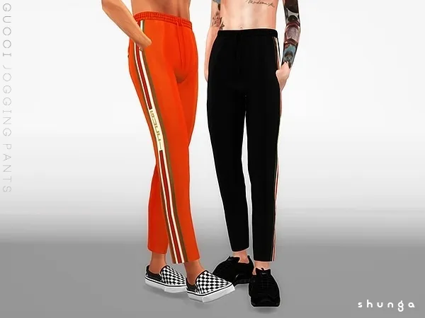 Alpha SHUNGA GUCCI Jogging Pants - The Sims 4 Custom Content