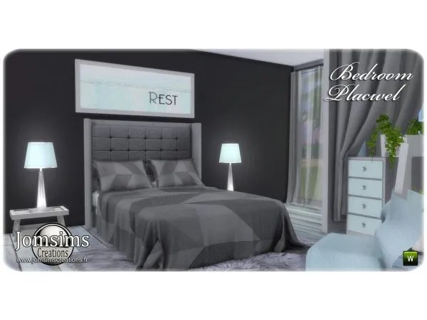 Alpha Placwel bedrooms by jomsimscreations - The Sims 4 Custom Content