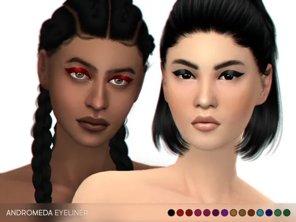 Alpha [pixelette] Andromeda Eyeliner - The Sims 4 Custom Content