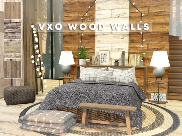 Alpha VXO Wood Walls - The Sims 4 Custom Content