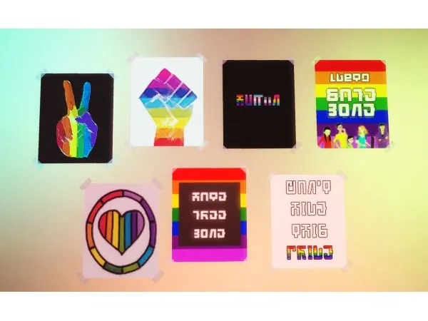 Alpha Pride poster by bonesysims - The Sims 4 Custom Content