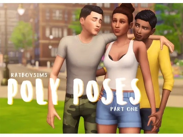 Alpha POLY POSES pt1 by simsfinds - The Sims 4 Custom Content