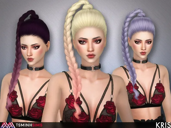 Alpha Kris ( Hair 61 ) by thesimsresource - The Sims 4 custom content