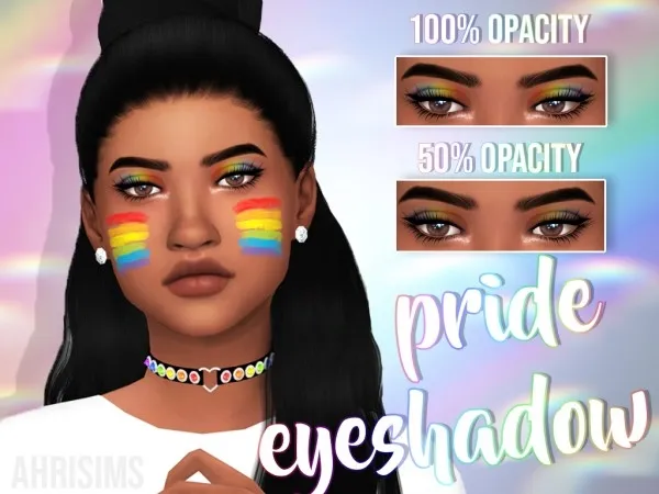 Alpha PRIDE EYESHADOW sims by ahri - The Sims 4 Custom Content