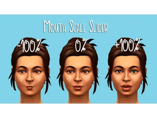 Mix Mouth Scale Slider by simsfinds - The Sims 4 Custom Content