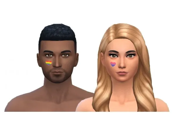 Tyl3rsims - Pride Heart Face Paint