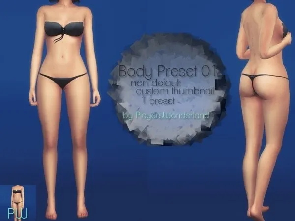 Mix BODY PRESET 01 by PLAYERSWONDERLAND - The Sims 4 Custom Content