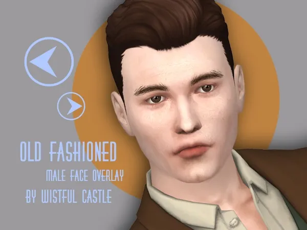 Alpha Old fashioned face overlay - The Sims 4 Custom Content