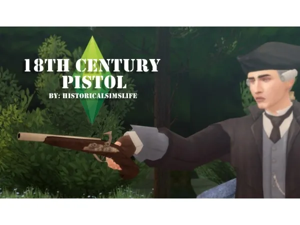Maxis Match A PISTOL (accessory) by historicalsimslife - The Sims 4 Custom Content