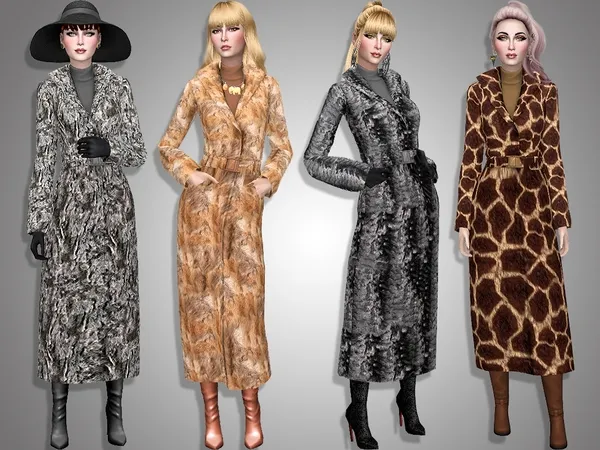 Alpha Faux fur coat by thesimsresource - The Sims 4 Custom Content