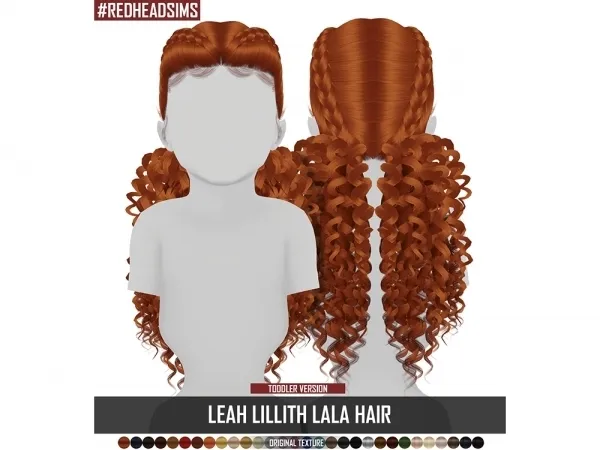 Alpha LEAH LILLITH LALA HAIR TODDLER VERSION - The Sims 4 Custom Content