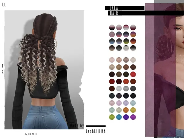 Alpha LeahLillith Lala Hair - The Sims 4 Custom Content