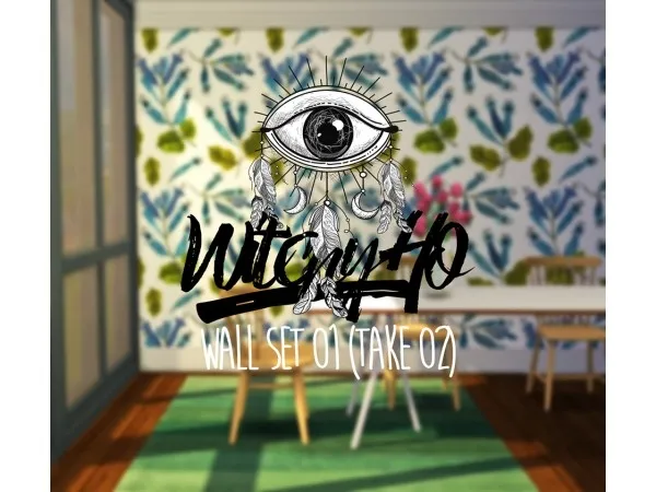 Alpha Witchy Ho Wall Set 01 (Take 02) by bluehoppersimming - The Sims 4 Custom Content
