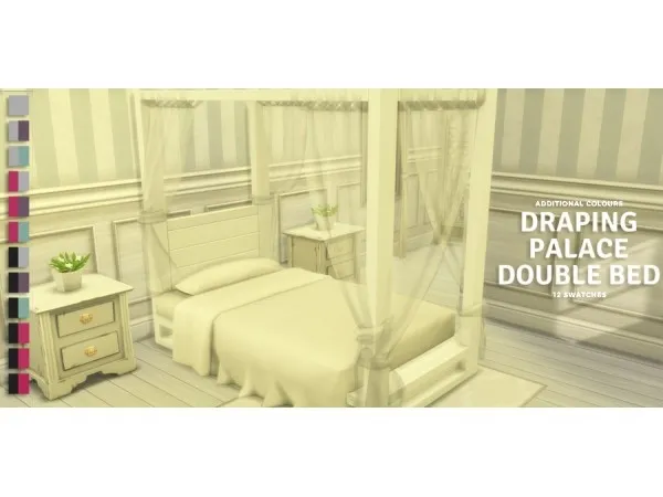DRAPING PALACE DOUBLE BED by simlishdesigns
