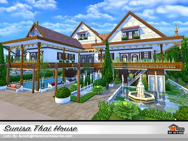 Maxis Match Sunisa Thai House - The Sims 4 Custom Content