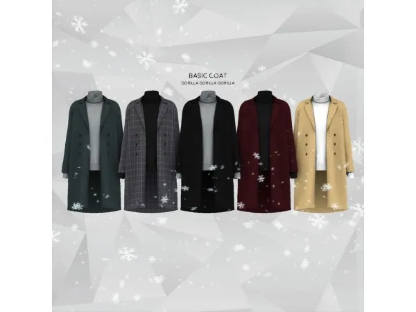 Alpha Basic Coat by gorillax3 - The Sims 4 Custom Content