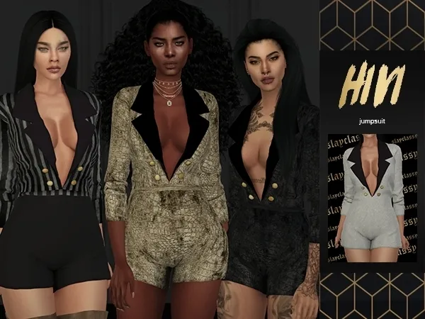Alpha SlayClassy HIVI Jumpsuit by slayclassy - The Sims 4 Custom Content