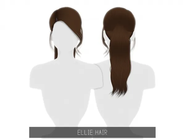 Alpha ELLIE HAIR - The Sims 4 Custom Content
