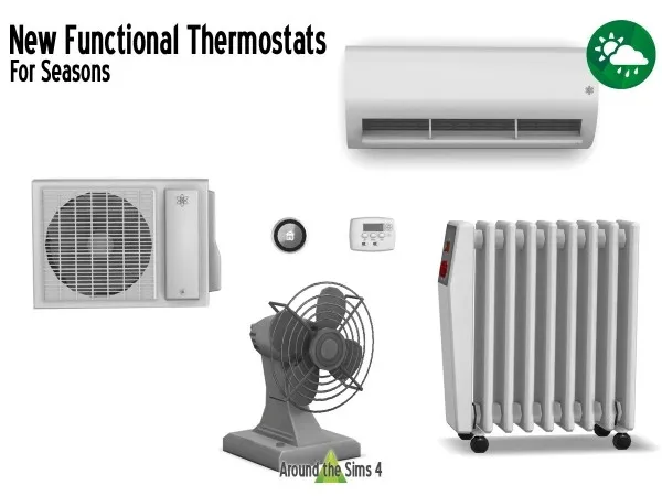 Alpha Around Thermostats - The Sims 4 Custom Content