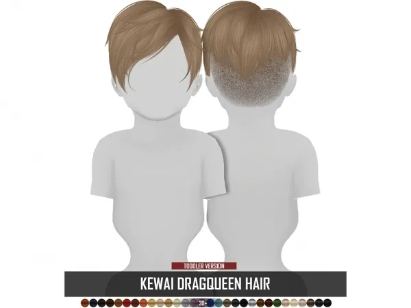 Alpha KEWAI DRAGQUEEN HAIR TODDLER - The Sims 4 Custom Content