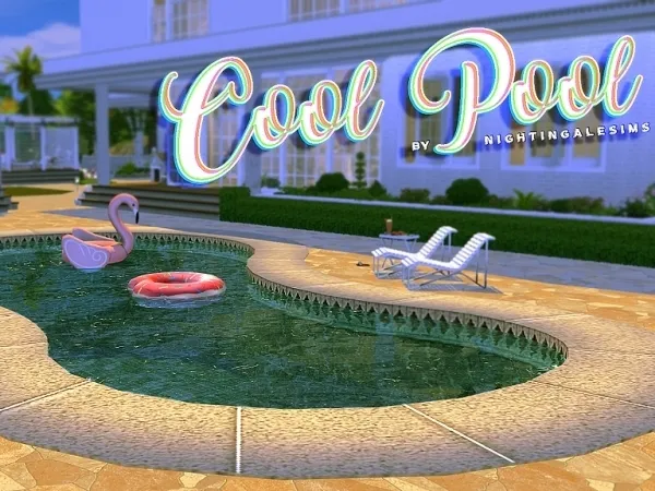 Alpha NightingaleSims Cool Pool Border - The Sims 4 Custom Content