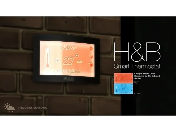 Alpha HB SMART THERMOSTAT by littledica - The Sims 4 Custom Content