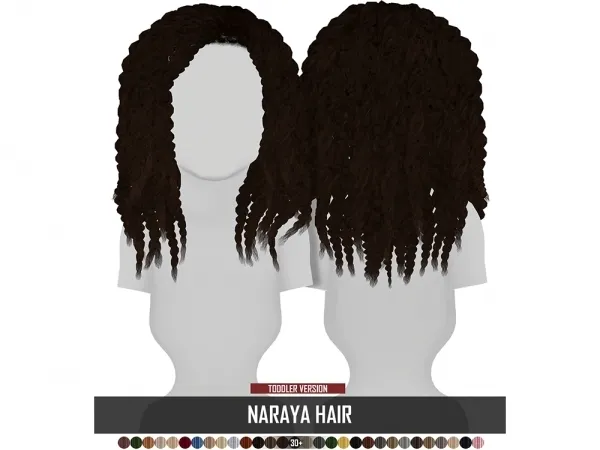Alpha NARAYA HAIR TODDLER VERSION - The Sims 4 Custom Content
