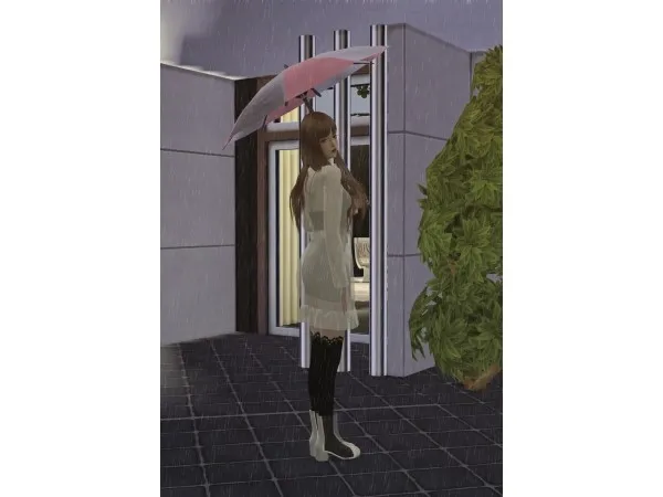 Alpha Rain Coat Acc j by sl - The Sims 4 Custom Content