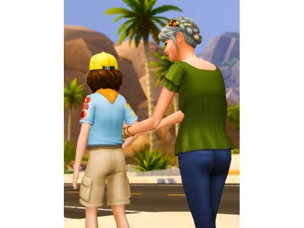 Maxis Match Scouts Uniform Caps by simsfinds - The Sims 4 Custom Content