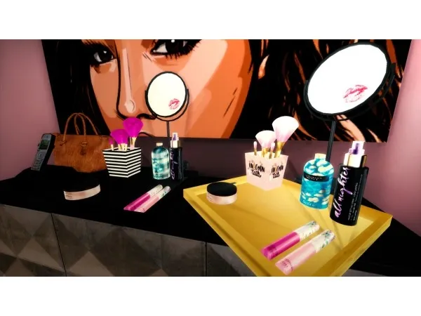 Alpha NOELLYSIMS MAKEUP TRAY DECO ( ) - The Sims 4 Custom Content