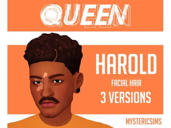 Maxis Match QUEEN Facial Hair Set by mystericsims - The Sims 4 Custom Content