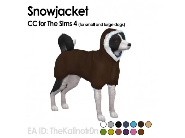 Maxis Match Jacket raincoat and jumpsuit for your pets by kalino - The Sims 4 Custom Content