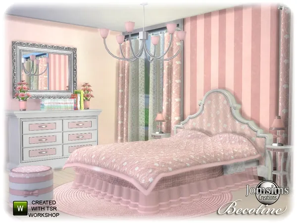 Alpha Becotine bedroom - The Sims 4 Custom Content
