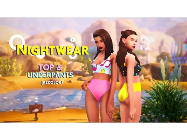 Nightwear top & underpants recolor by ivysv