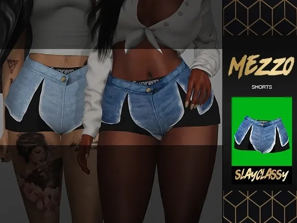 Alpha SlayClassy MEZZO SHORTS - The Sims 4 Custom Content