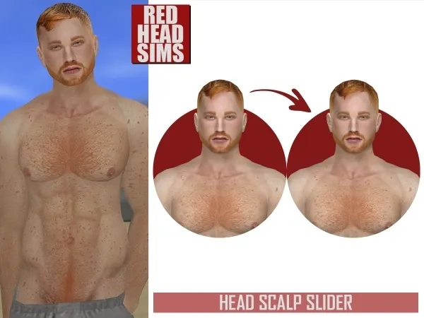 Mix HEAD SCALP SLIDER by redheadsims - The Sims 4 custom content