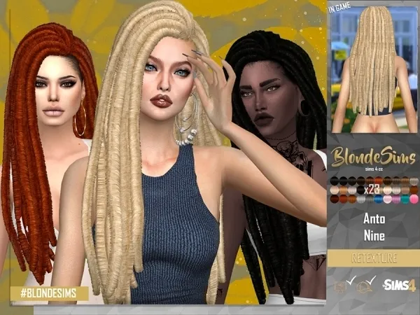 Mix Anto Nine (Hairstyle) - The Sims 4 Custom Content