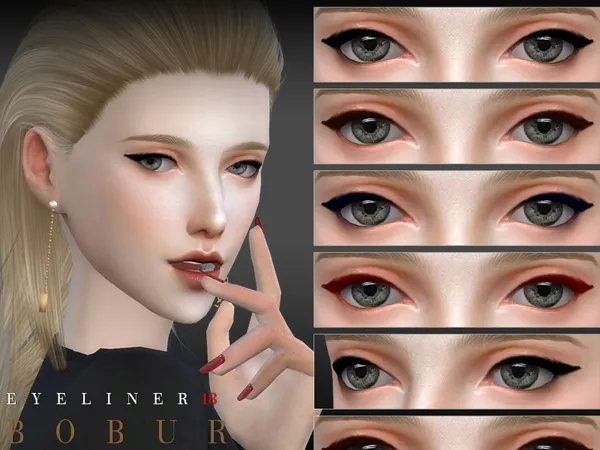 Alpha Bobur Eyeliner 18 - The Sims 4 Custom Content