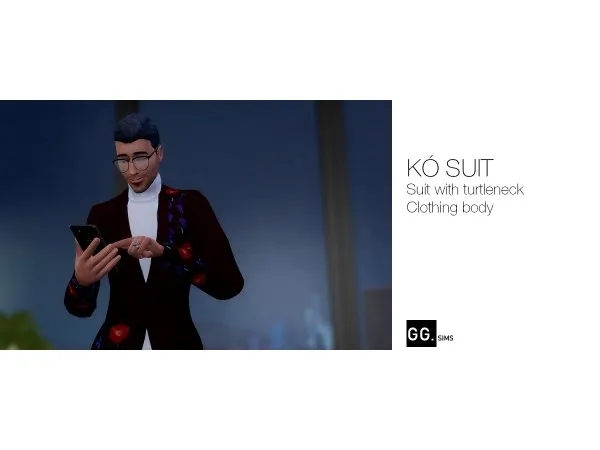 Maxis Match KÓ SUIT simsdesign by gg - The Sims 4 Custom Content