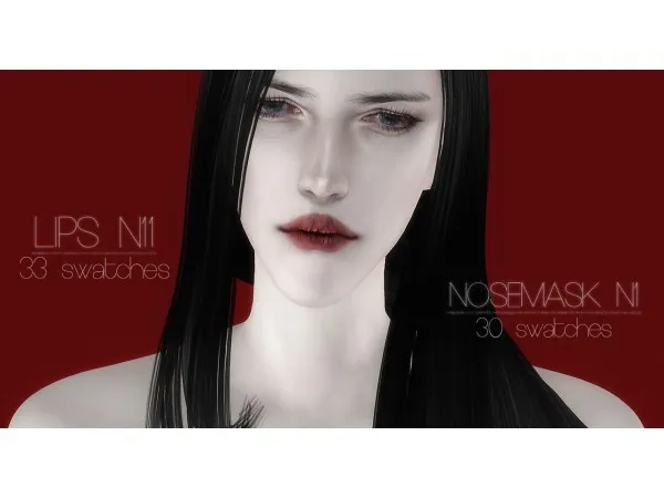 Alpha LIPS N11 NOSEMASK N1 by ddarkstonee - The Sims 4 Custom Content