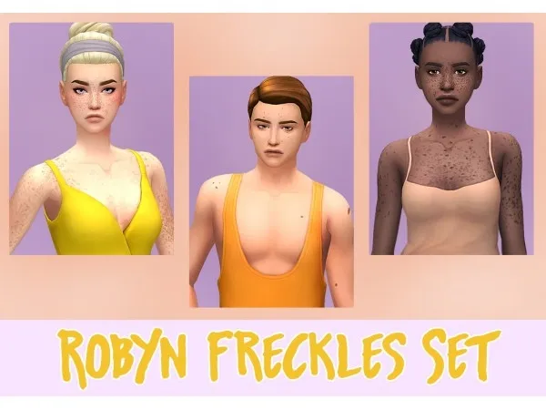 Maxis Match Robyn Freckles Set by onceabluemoonsim - The Sims 4 Custom Content
