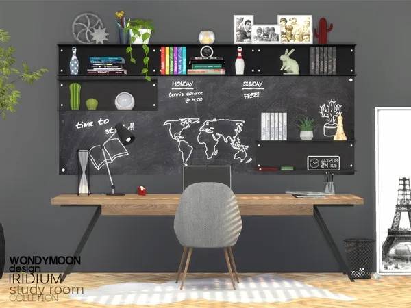 Alpha Iridium Study Room - The Sims 4 Custom Content