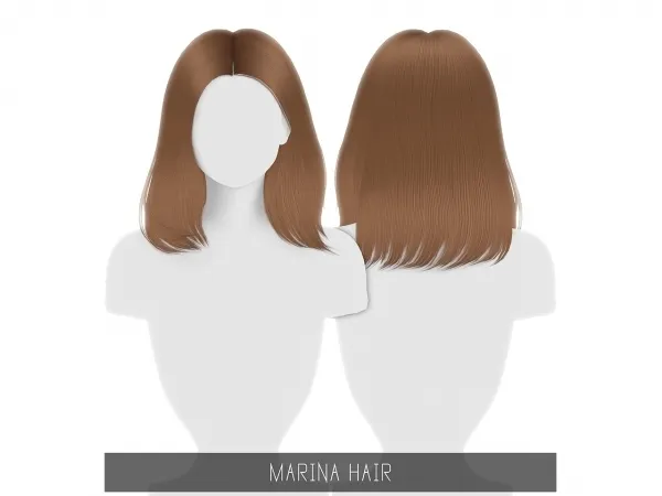 Alpha MARINA HAIR - The Sims 4 Custom Content