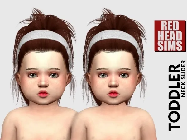 Mix TODDLER NECK SLIDER by redheadsims - The Sims 4 Custom Content