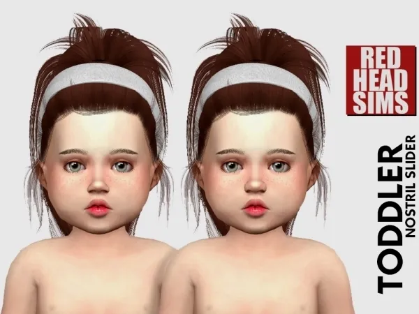 Mix TODDLER NOSTRIL SLIDER by redheadsims - The Sims 4 Custom Content