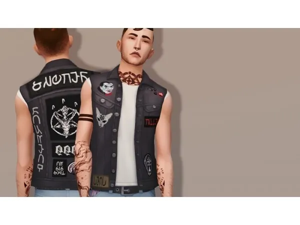 Maxis Match Weirdo's Vest by xrattrap - The Sims 4 Custom Content