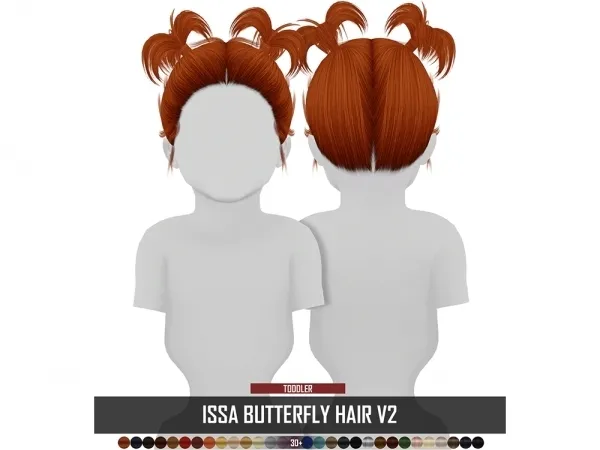 Alpha ISSA BUTTERFLY HAIR V2 - The Sims 4 Custom Content